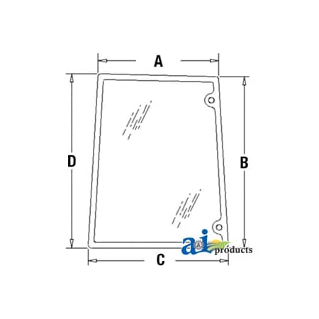 A & I Products Glass, Side (RH) 41.5" x34" x2" A-82029320